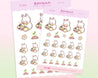 Bonbun's Kawaii Gardening & Planting Sticker Sheet | Pastel Planner Stickers | Cute Bunny & Seedling Designs | BON 005 - Katnipp Studios