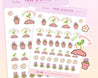 Bonbun's Spring Plants Sticker Sheet - A6 size. Adorable and motivational stickers for planners and journals, featuring original illustrations.