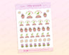 Bonbun's Spring Plants Sticker Sheet - A6 size. Adorable and motivational stickers for planners and journals, featuring original illustrations. 4