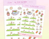 Bonbun's Spring Gardening Sticker Sheet - Illustrations of gardening tools, plants, and Bonbun the bunny. 4