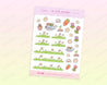 Bonbun's Spring Gardening Sticker Sheet - Illustrations of gardening tools, plants, and Bonbun the bunny. 5