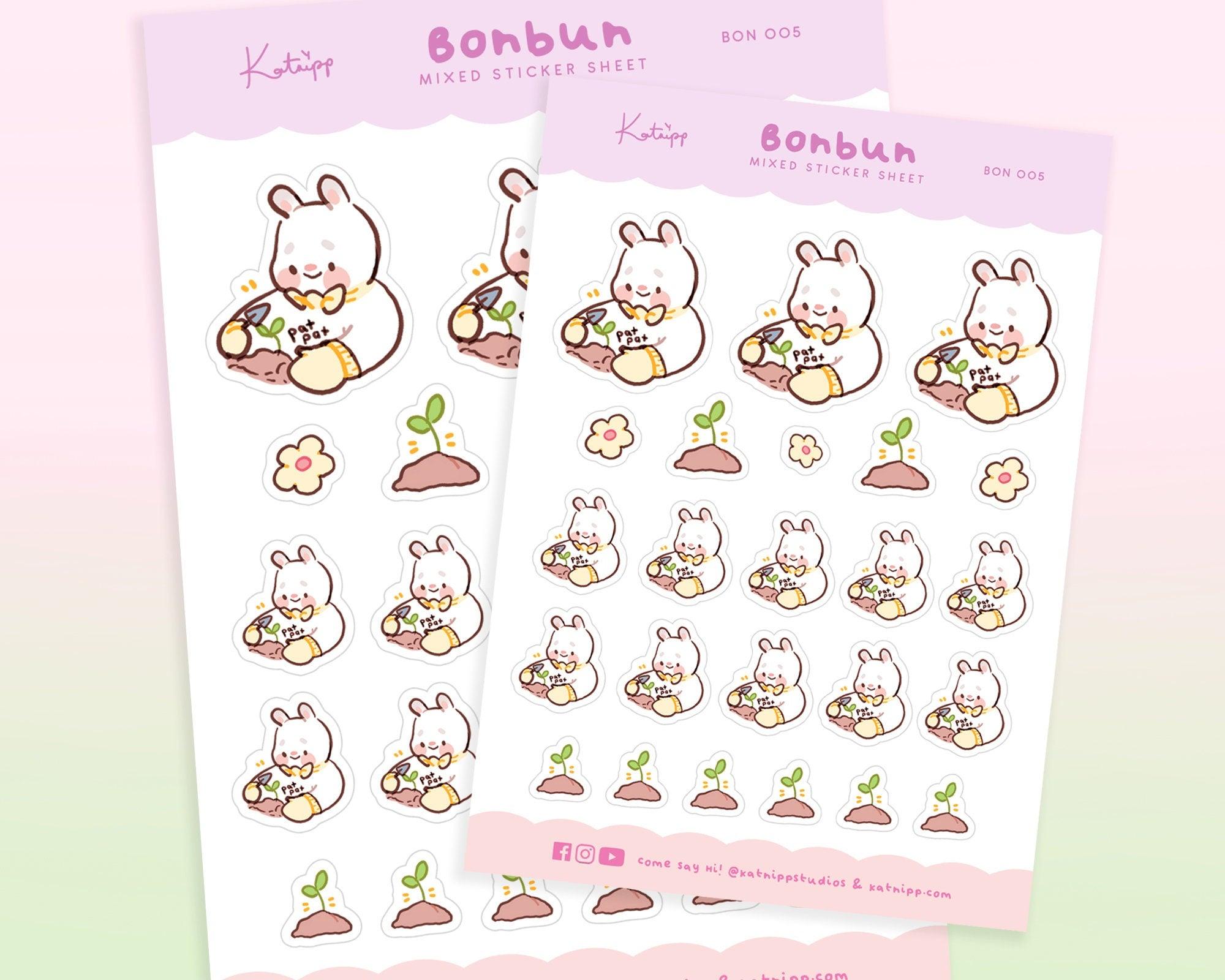 Bonbun's Spring Gardening Pastel Sticker Sheet - BON004 2