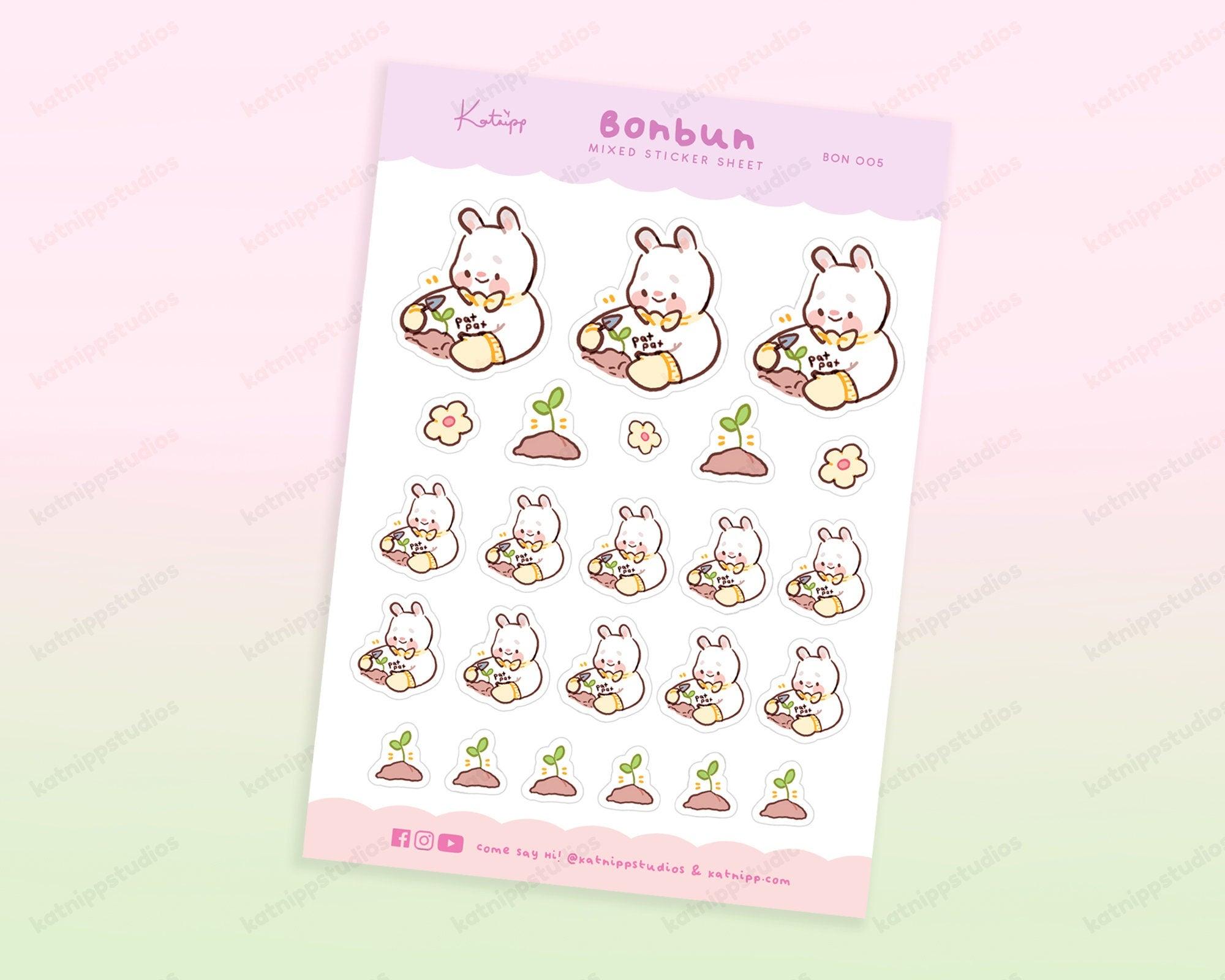 Bonbun's Spring Gardening Pastel Sticker Sheet - BON004 3