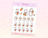 Bonbun School Day Planner Sticker Sheet - Bunny packing carrot bag for school 3