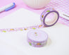 Image of Bumblebutt Gingham Lilac Washi Tape roll 3