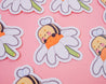 Sleepy Bumblebutt peeking out of a peony flower sticker 7