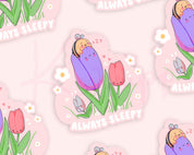 Bumblebutt Kawaii Vinyl Die Cut Sticker | Cute Sleepy Bee Laptop Sticker Katnipp character product