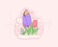 Bumblebutt Always Sleepy Bee Vinyl Sticker | Kawaii Laptop Decal