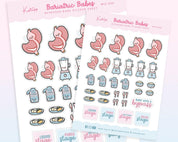 Bypassed Babe Bariatric A6 Planner Stickers | Kawaii Recovery Tracker | WLS002 Katnipp character product