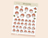 Chubby Shroomie Mushroom Emoji Planner Stickers | Kawaii Stickers | SH001 - Katnipp Studios