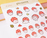 Chubby Shroomie Mushroom Emoji Planner Stickers | Kawaii Stickers | SH001 - Katnipp Studios