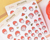 Chubby Shroomie Mushroom Emoji Planner Stickers | Kawaii Stickers | SH001 - Katnipp Studios