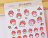 Chubby Shroomie Mushroom Emoji Planner Stickers | Kawaii Stickers | SH001 - Katnipp Studios