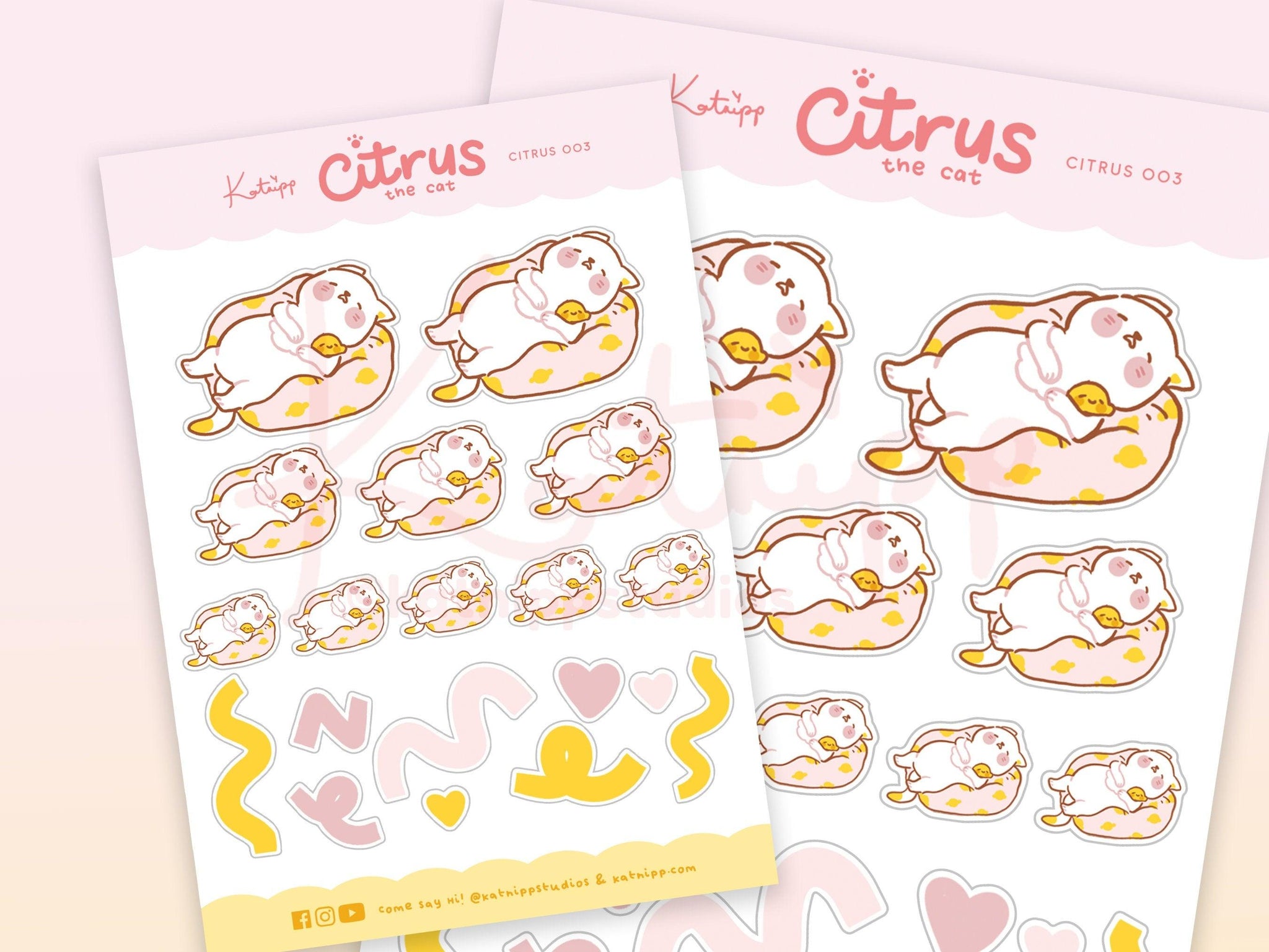Citrus The Cat Planner Sticker - CITRUS 003 – Katnipp Studios
