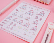 Cooking Planner Sticker Sheet | Meal Prep & Kitchen Stickers | KATNIPP007 Katnipp character product