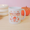 Cosy Autumn Pumpkin Spice Mug | Kawaii Pumpkin Coffee Cup with "Cosy Nights & Pumpkin Spice" Quote - Katnipp Studios