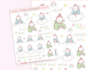 Cosy Duvet Day Planner Stickers | Kawaii Self-Care & Relax Stickers | KATNIPP008 Katnipp character product