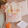 Cosy Nights & Pumpkin Spice Tote Bag | Cute Kawaii Fall Accessory | Gourdo Pumpkin Autumn Tote - Katnipp Studios