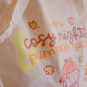 Cosy Nights & Pumpkin Spice Tote Bag | Cute Kawaii Fall Accessory | Gourdo Pumpkin Autumn Tote - Katnipp Studios