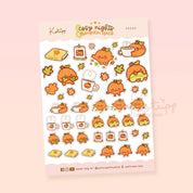 Cosy Nights & Pumpkin Spice A6 Sticker Sheet | Autumn Planner Stickers | PP003 Katnipp character product