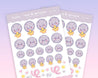 Cute Moon And Star Emoji Bujo Pastel Planner Stickers ~ MS002 - Katnipp Illustrations