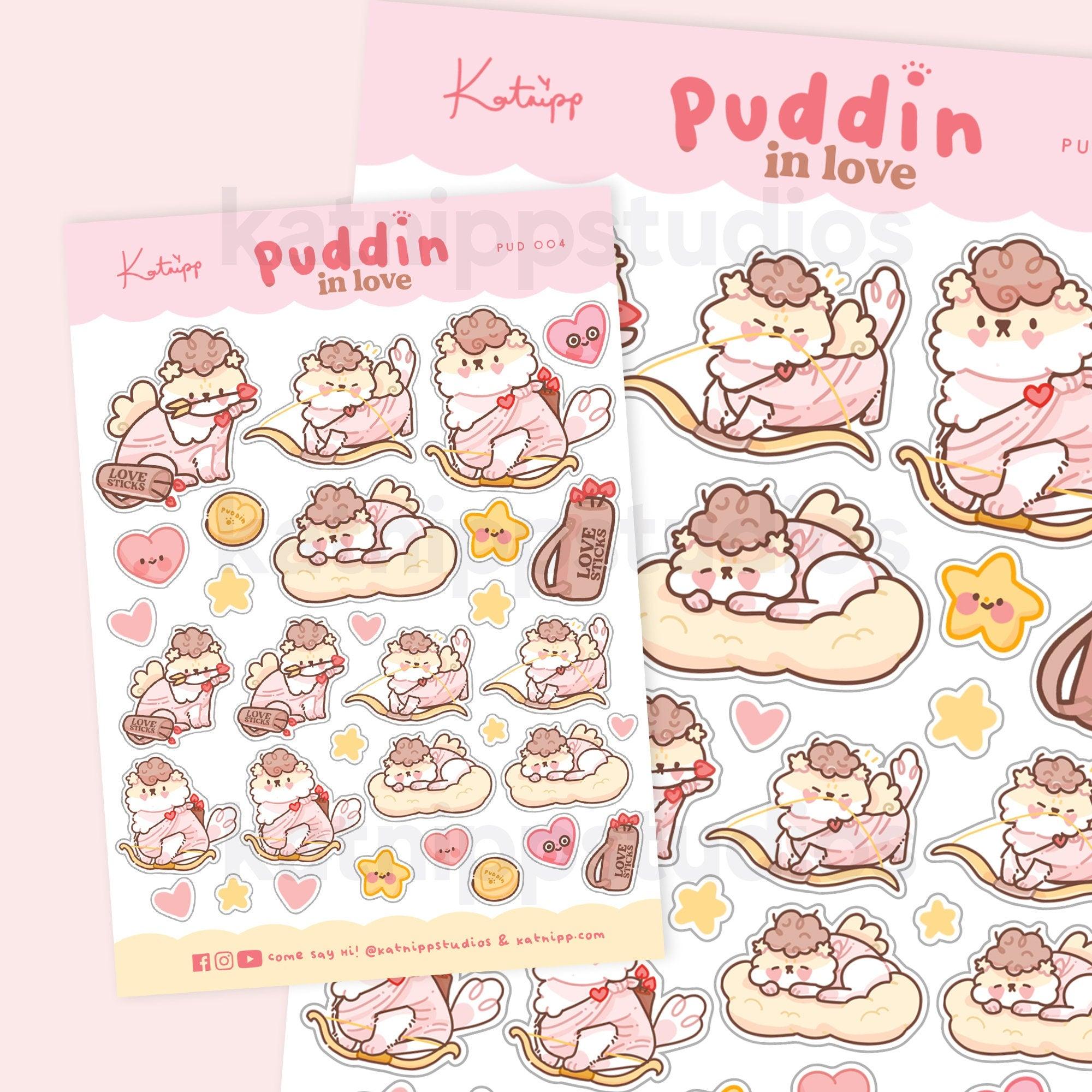 Cute Valentines Cupid Planner Stickers - PUD 004 - Katnipp Studios