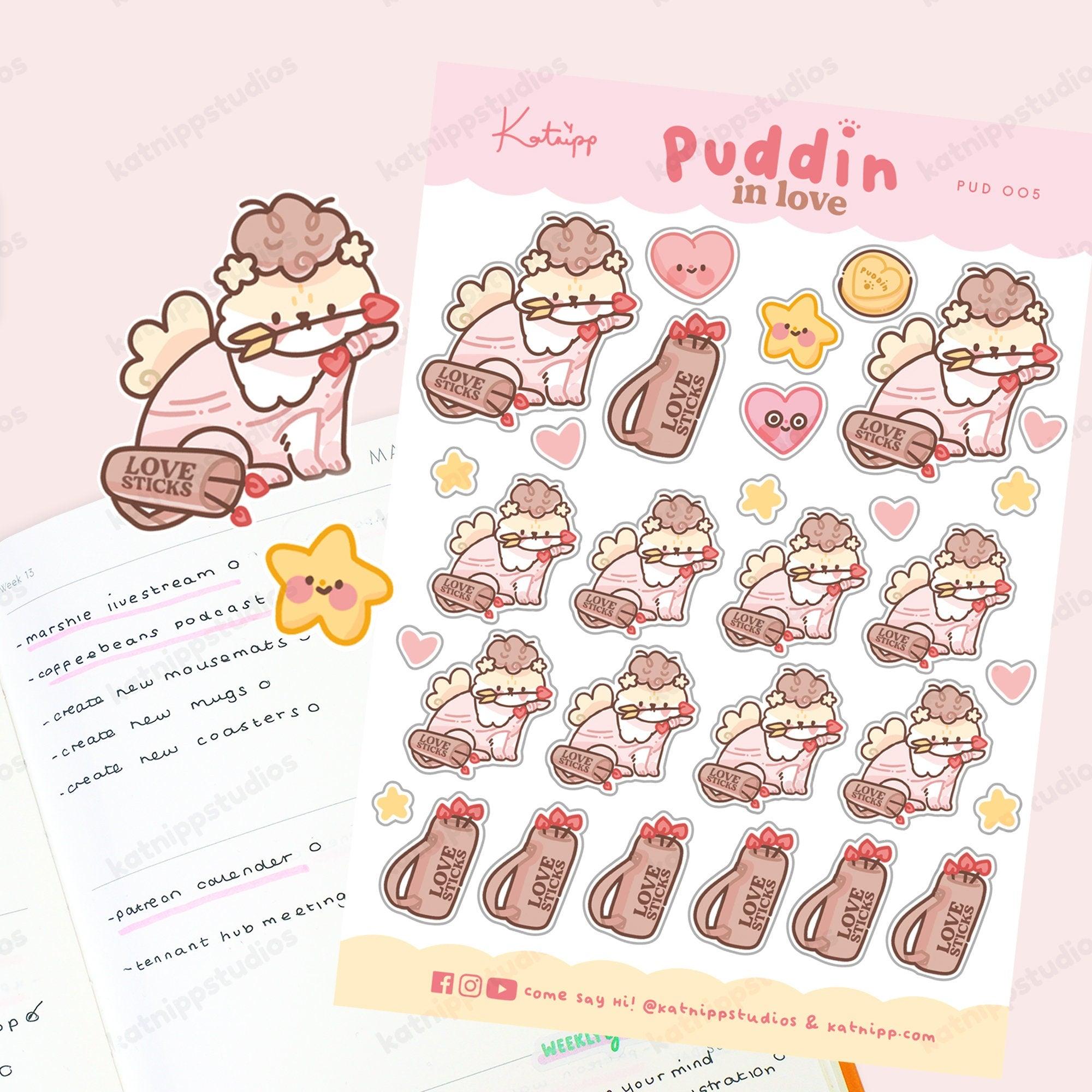 Cute Valentines Cupid Planner Stickers - PUD 005 - Katnipp Studios