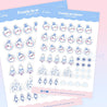 Cute Winter Snowman Planner Stickers - FS 001 - Katnipp Studios
