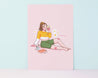 Daisy Floral Body Positive Curvy Art Print ~ She's a Wildflower - Katnipp Illustrations