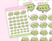 Euro Payday Planner Sticker Sheet | Budget & Finance Stickers | MONEY003 Katnipp character product