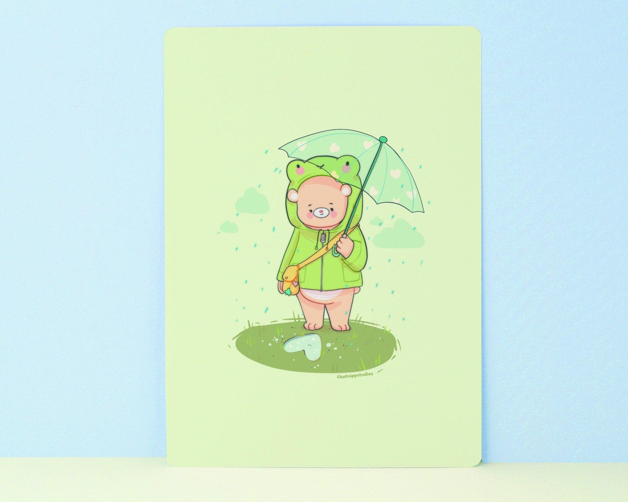 Froggo & Bear Kawaii Art Print - Katnipp Studios