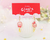 Gingie & Spice Gingerbread Christmas Gold Tone Drop Earrings - Katnipp Illustrations