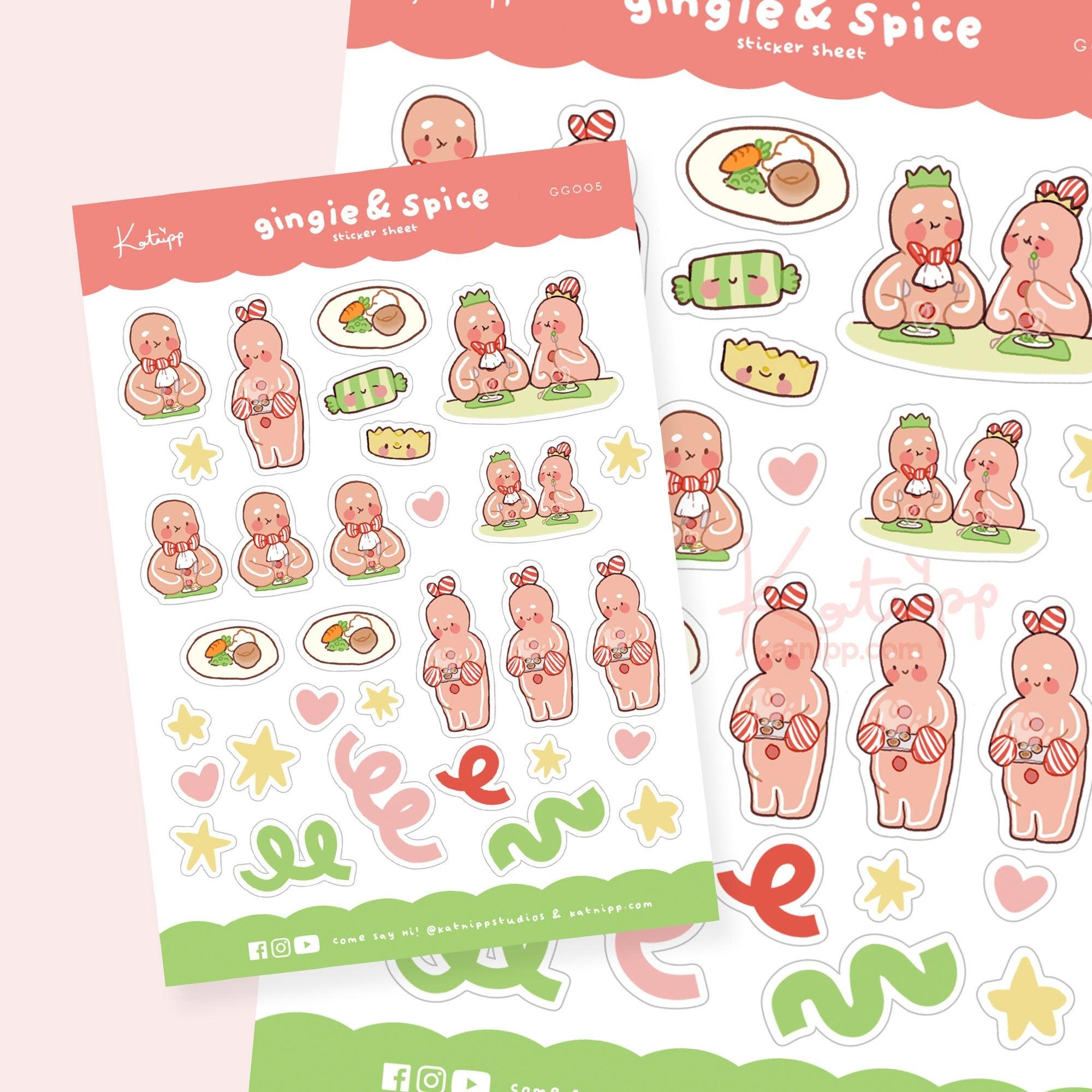 Gingie & Spice Mixed Christmas Planner Stickers - GG005 - Katnipp Studios