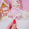 Gingie & Spice’s Gingerbread House Sticker | Cute Die-Cut Vinyl Christmas Sticker - Katnipp Studios