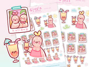 Gingie & Spice Holiday Stickers | Kawaii Summer Planner Stickers | GSHOL004 Katnipp character product