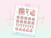 Gingie & Spice Holiday Stickers | Kawaii Summer Planner Stickers | GSHOL004 Katnipp character product