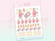 Gingie & Spice Summer Stickers | Kawaii Holiday Planner Stickers | GS HOL002 Katnipp character product
