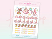 Gingie & Spice Summer Stickers | Kawaii Holiday Planner Stickers | GSHOL003 Katnipp character product