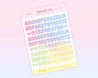Gradient Pastel Mix Alphabet Set No Outline Polco Deco Planner Stickers ~ POLC013 - Katnipp Illustrations