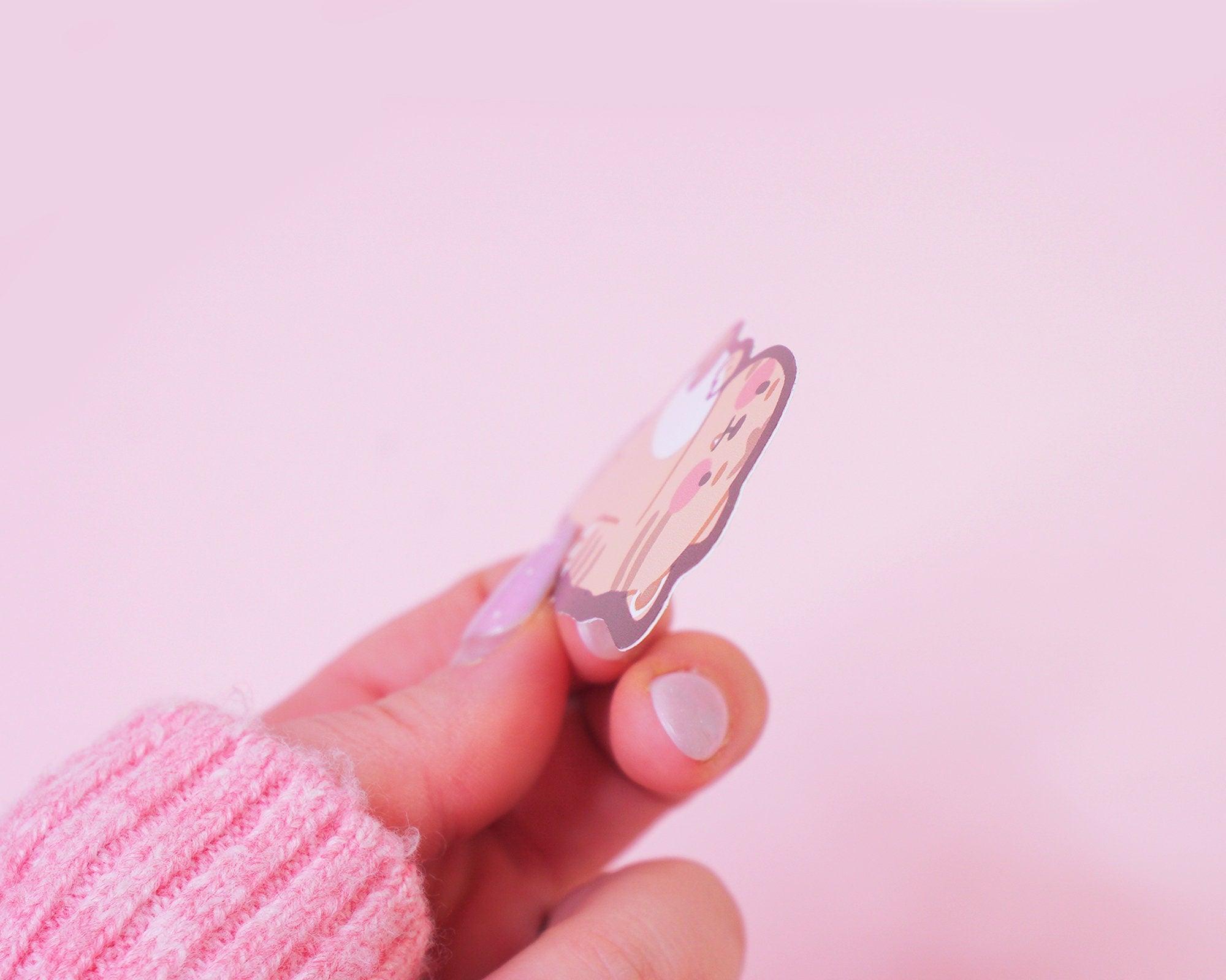 Grumpy Sleepy Tiger Kawaii Vinyl Die Cut Sticker | Cute Lazy Cat Character Sticker Katnipp character product