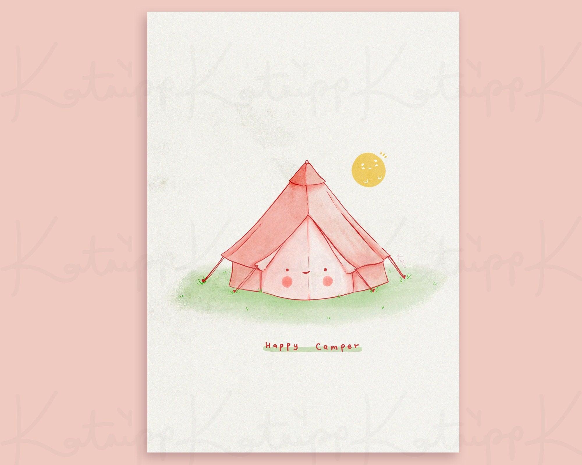 Happy Camper Art Print - Katnipp Studios