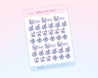 Hydration Emoji Kawaii Water Tracker Stickers ~ AQUA003 - Katnipp Illustrations
