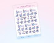 Hydration Emoji Sticker Sheet | Water Intake Planner Tracker | Cute Wellness Stickers | AQUA003 Katnipp character product