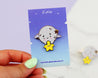 I Love You To The Moon ~ Cute Moon and Star Frens Pin - Katnipp Illustrations