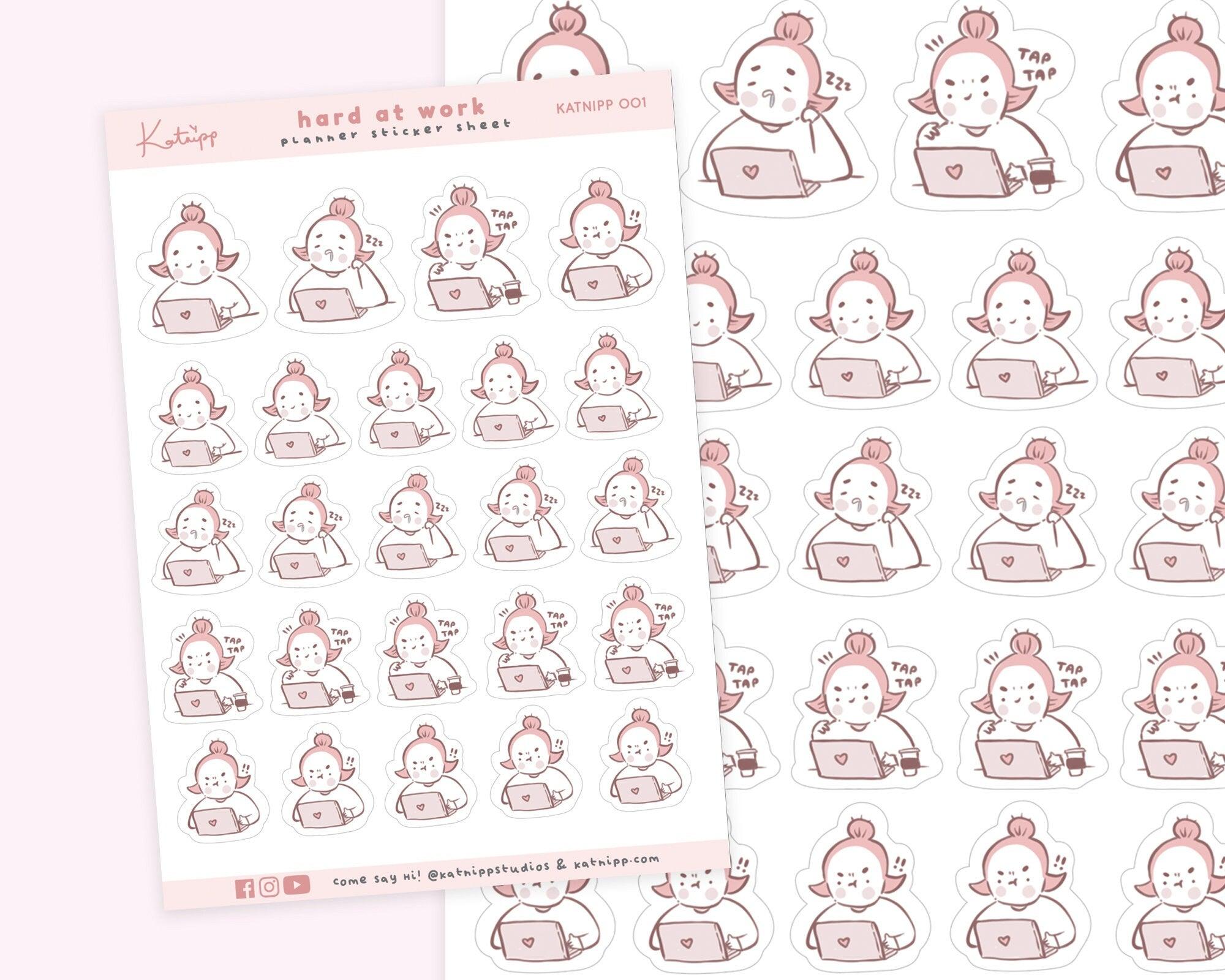 Katnipp Cute Laptop Working Planner Stickers - KATNIPP001 – Katnipp Studios