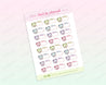 Kawaii Alarm Clock Reminder Tracker Stickers ~ MISC002 - Katnipp Illustrations