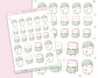 Kawaii Bath Time Cosy Planner Sticker - Cute Bathing Theme Stickers - Marshie 001 - Katnipp Studios