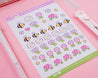 Kawaii Bee Flower Planner Stickers - BB002 - Cute Bumblebee Floral Stickers - Katnipp Studios