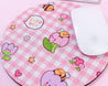 Kawaii BumbleButt Gingham Pastel Pink Mouse Mat - Katnipp Illustrations