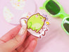 Kawaii Frog Glitter Keyring ~ Adorable Frog Glitter Keychain - Katnipp Illustrations